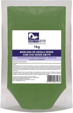 DERMARE Argila Verde Com Chá Verde 1Kg Dermare Verde