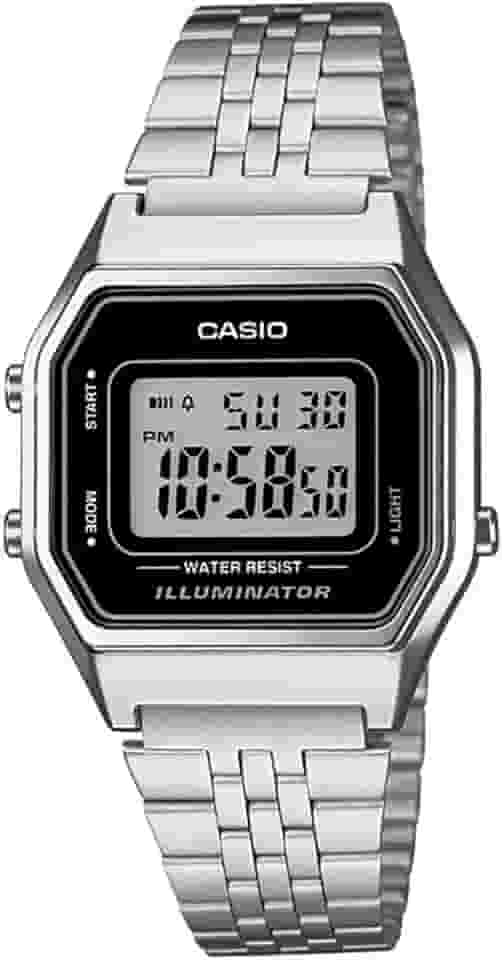 Relógio Feminino Digital Casio Vintage LA680WA-1DF - Prata