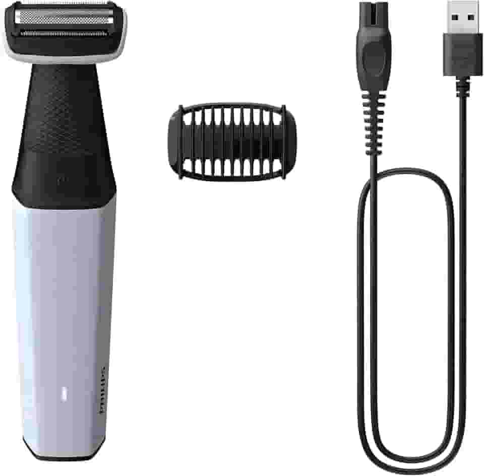 Aparador e Raspador de Pelos para o Corpo Philips Bodygroom BG3007/01 Uso Seco e Molhado, à Prova d’água - Bivolt
