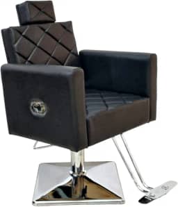 Poltrona Cadeira Reclinável P/Barbeiro Maquiagem Salão (Preto IT)