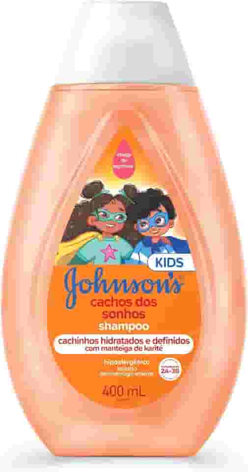 Johnson's Baby Shampoo Infantil Para Cabelos Cacheados Cachos Dos Sonhos, 400ml