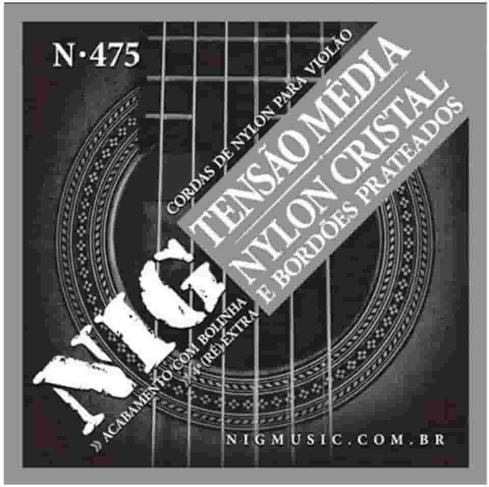 Cordas Para Violão, Rouxinol, Nylon Cristal, Média Tensão