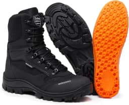 Bota Militar Coturno Masculino Tatico Cano Alto Palmilha Gel Preto