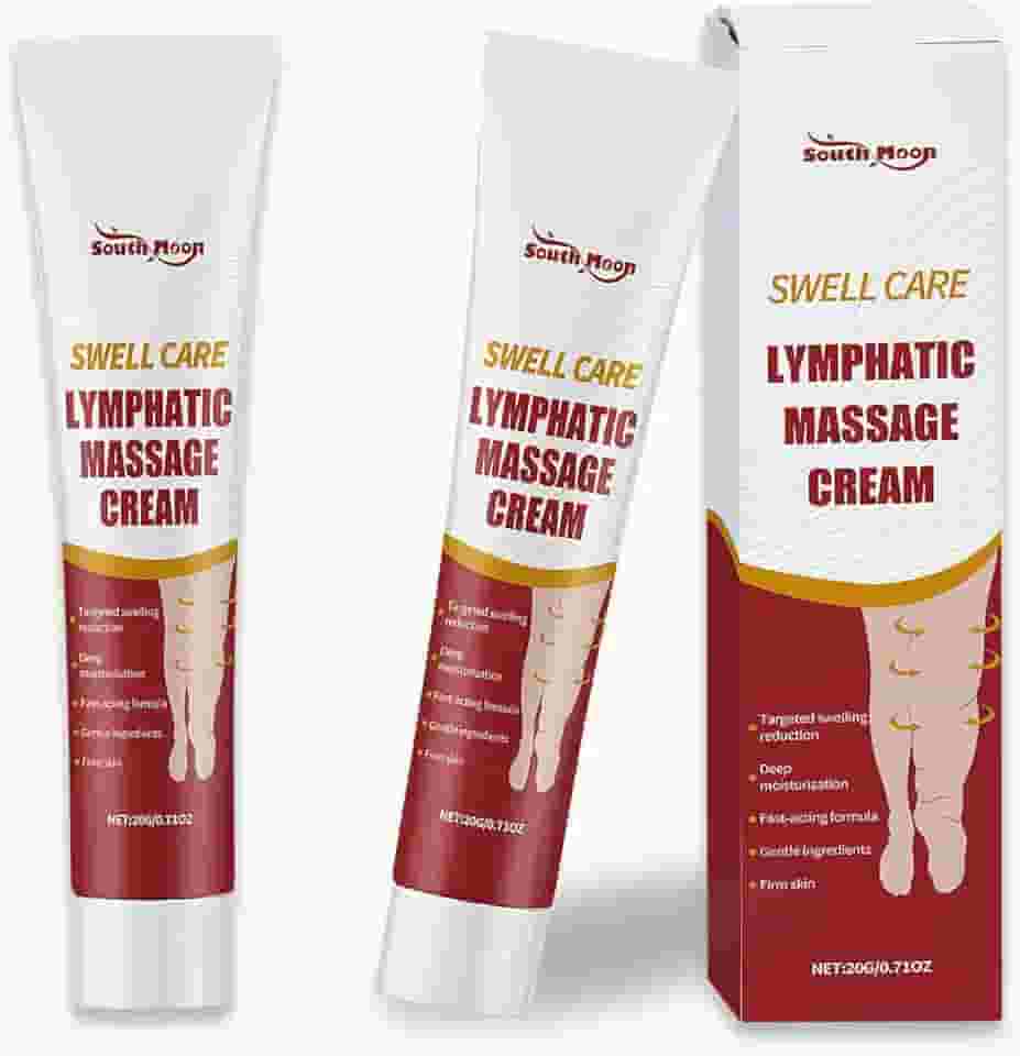 South Moon Creme De Massagem Linfática Swell Care, Hematomas E Inchaço, Abdominoplastia, Recuperação Pós-Cirúrgica De Lipoaspiração, Redução De Inchaço Direcionada, Flacidez Da Pele Das Coxas (40 G/