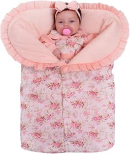 Saco de Dormir Para Bebê Menina Porta Bebê Charmosinha Salmão