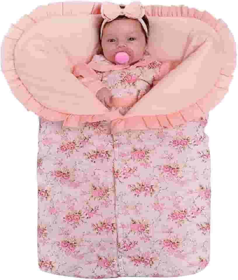Saco de Dormir Para Bebê Menina Porta Bebê Charmosinha Salmão