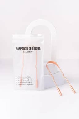 Raspador Limpador de Língua De Cobre 100% Puro Higienizador Palaziun