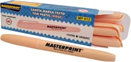 Marca Texto Rosê Tom Pastel Ponta Chanfrada MP 612 Masterprint Caixa com 6 Canetas (Rosê)