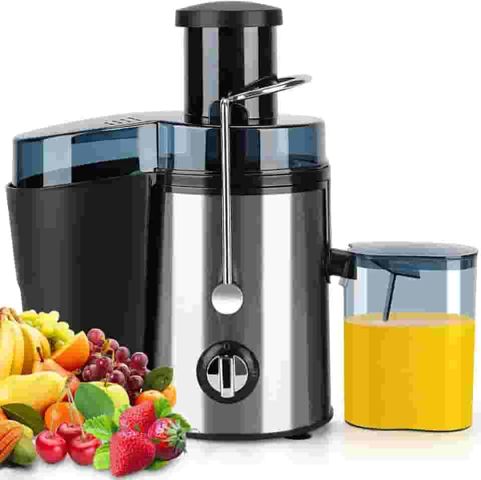 Centrifuga de Frutas, Centrifuga de Alimentos com Motor de 500W, 3 Velocidades, Juicer, Centrífuga de Frutas, Juicer Compact, Máquina Espremedora Eficiente, Extrator de Suco, Maquina de Suco (110V)