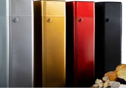 Porta Case De Vinho Espumante Para Presentear Embalagem Premium de Luxo C/Trava e Alça (PRETO FOSCO)