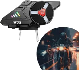 Fone de Ouvido Bluetooth 5.0 Resistência IPX4 Para Capacete de Moto com Microfone Integrado, Bateria Longa Duração, Áudio Nítido, Resistente à Água