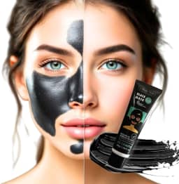 Máscara Facial Removedora de Cravos e Espinhas Black Mask Flash Matto Verde Argila Negra com Colágeno e Elastina 60g