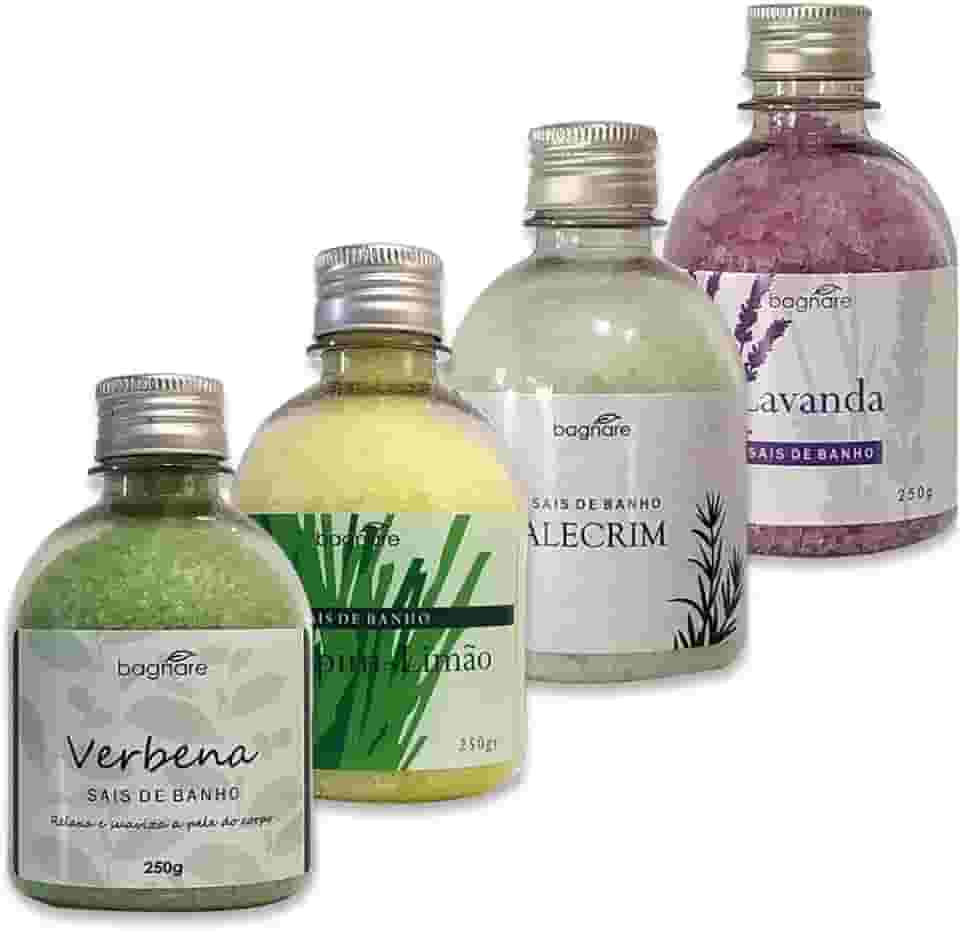Kit Sais De Banho Banheira Hidro Relaxante Refrescante 4 Aromas