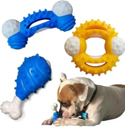 Kit 3 Brinquedo Resistente Osso Nylon Cachorro Cão Pet Forte Grande Pet (Macho)