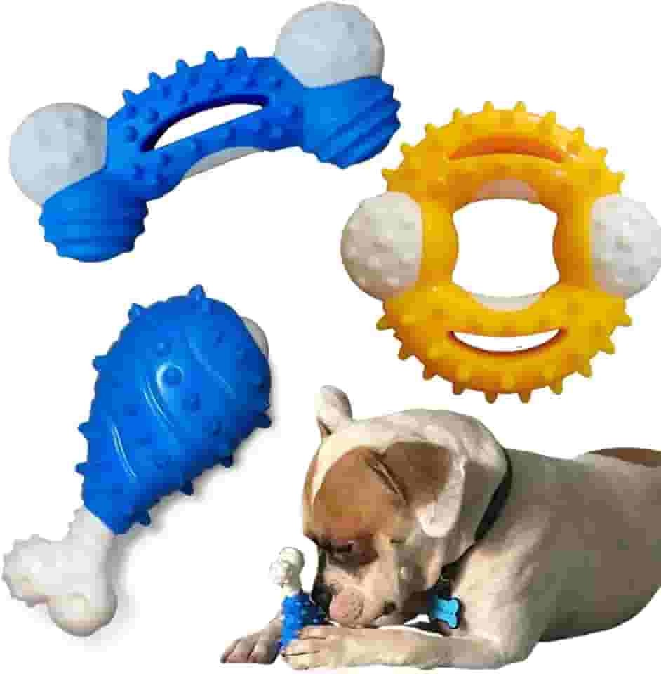 Kit 3 Brinquedo Resistente Osso Nylon Cachorro Cão Pet Forte Grande Pet (Macho)