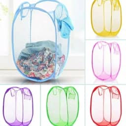 Cesto de Roupa Dobrável em Tela, 6 cores, Organizador para Lavanderia