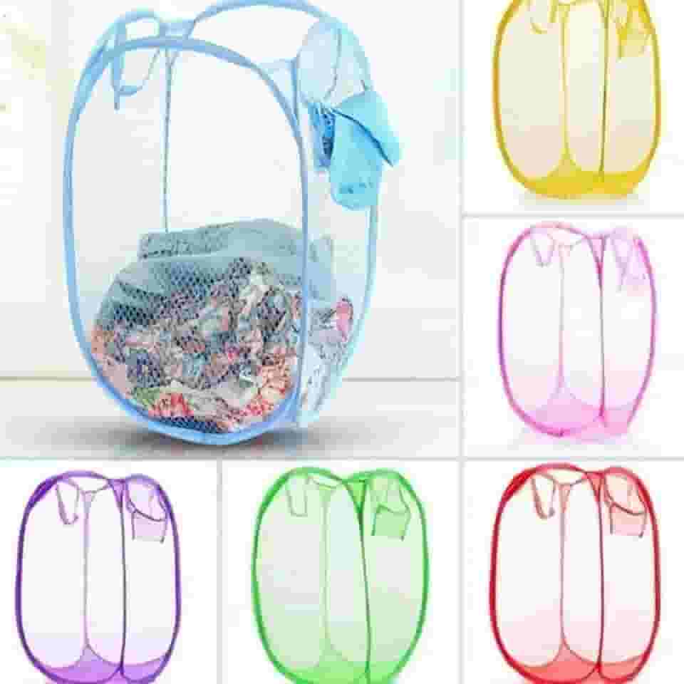 Cesto de Roupa Dobrável em Tela, 6 cores, Organizador para Lavanderia