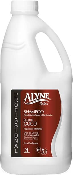 Alyne, Shampoo para cabelos, Óleo de Coco, 2 Litro, Marrom