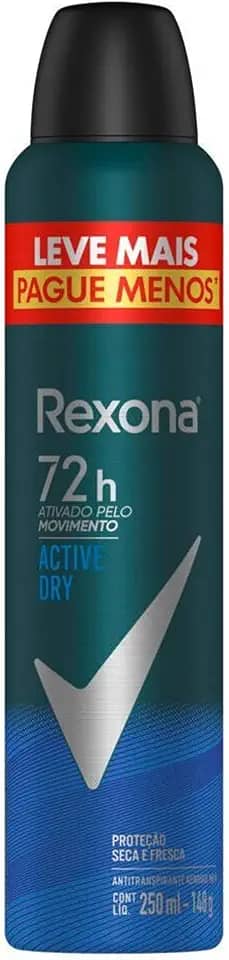 Rexona Antitranspirante Aerossol Active Dry Men 250 ml