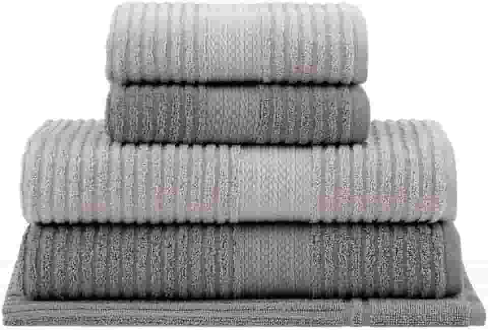 Jogo de toalhas Buddemeyer Doris Banho Cinza Claro/Cinza 5 peças