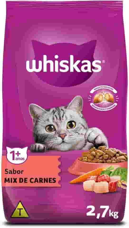 whiskas Ração Whiskas Para Gatos Adultos Castrados Sabor Carne - 10,1Kg