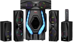 Sistema de Som 5.1 Home Theater Preto, Potência de Pico de 800W, Sistema Áudio Doméstico, Áudio Imersivo para Cinema e Jogos