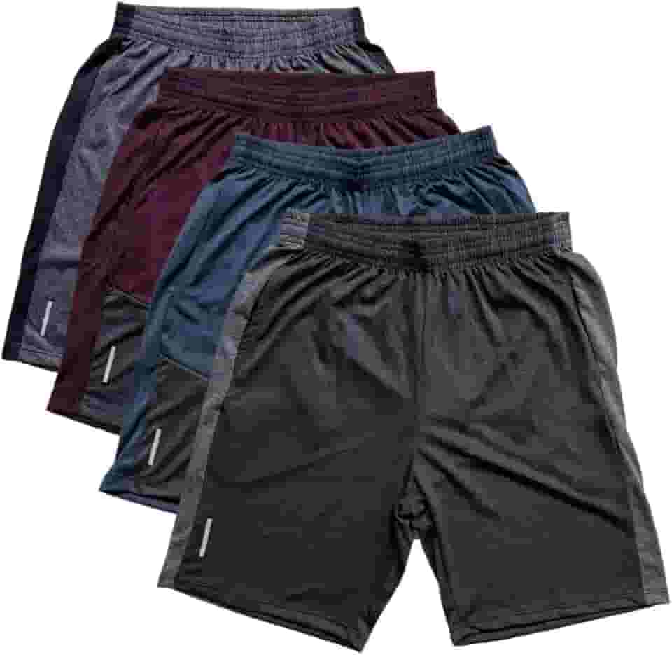 Kit 4 Shorts Masculino Dry Fit Academia Fitness Com Bolsos Malha Fria