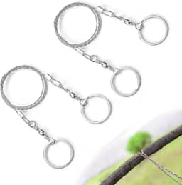 01 Serra de fio de aço inoxidável, serra de bolso manual, serra de cabo de metal, serra de sobrevivência de emergência, serra de corda de bolso manual, para madeira, acampamento, caminhada, caça