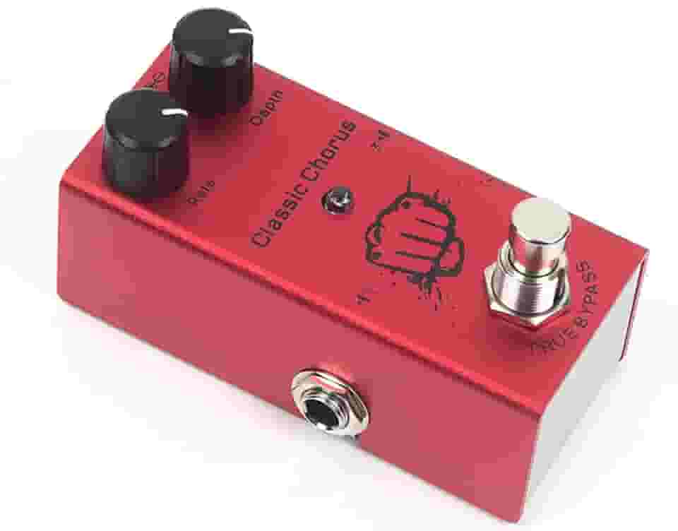 Pedal clássico de efeitos de guitarra Chorus – Tom nítido de 12 cordas, True Bypass, corpo de alumínio, alimentação DC 9V (adaptador não incluído)