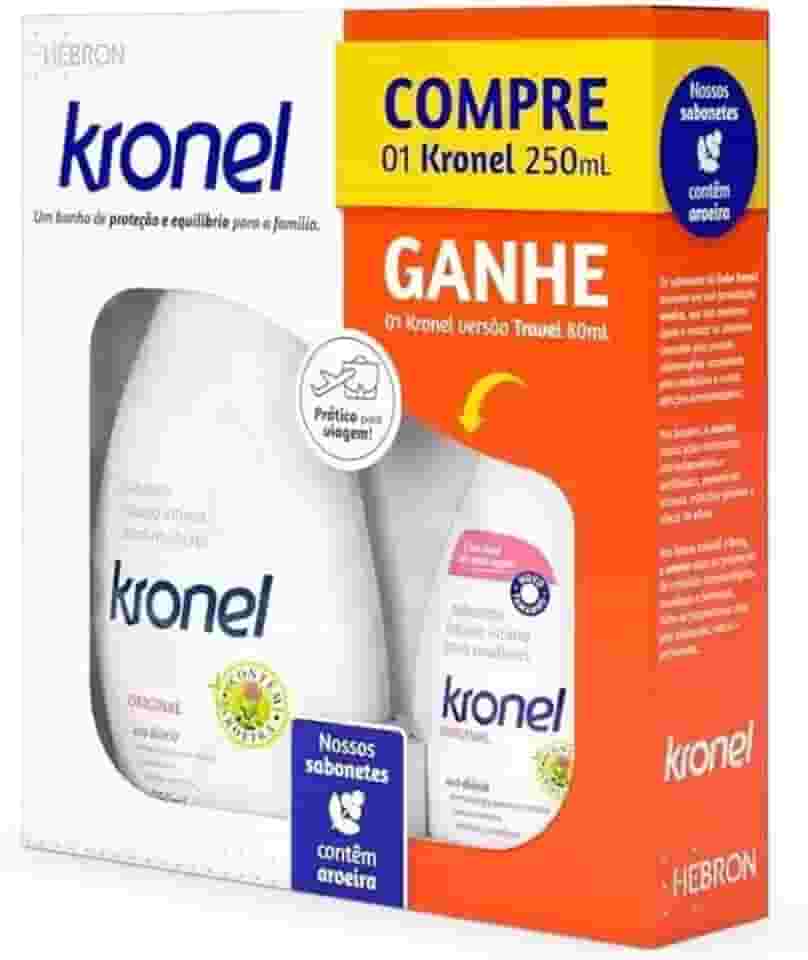 Kit Kronel Sabonete Líquido Íntimo 250ml + 80ml Para Viagem sabonete intimo para viagem