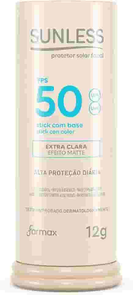 Sunless Protetor Stick Com Base Extra Clara Fps50 Sunless 12G