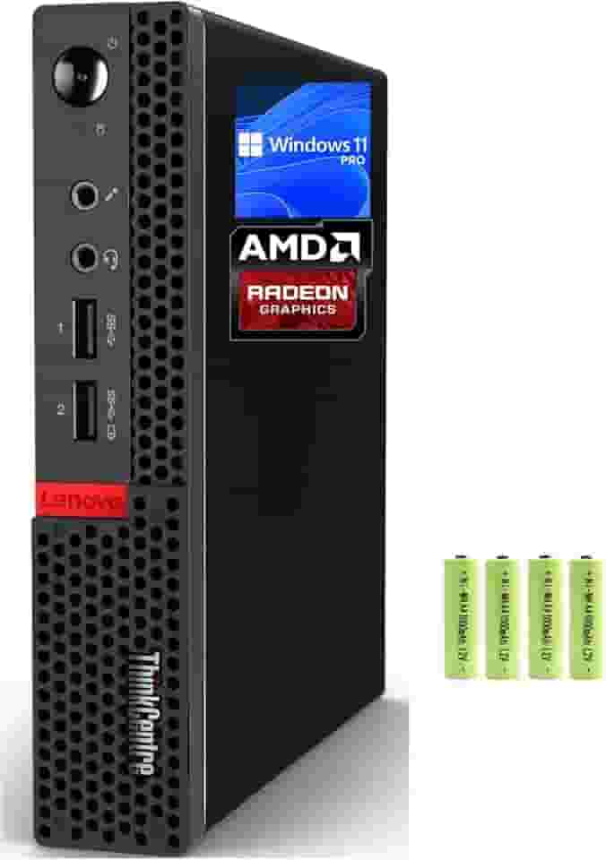 Lenovo Computador Desktop Mini Business Thinkcentre M625Q, Amd Dual-Core A4-9120C, 8 Gb De Ram, Ssd Pcie 128 Gb, Radeon R4, Rj-45, Portas Vídeo, Usb, Windows 11 Pro, Preto, Com Bateria