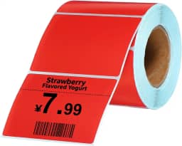 PATIKIL 500 etiquetas térmicas, etiquetas de impressora térmica de 5 x 7 cm, etiquetas autoadesivas, rolo de papel retangular, pequeno para impressora, etiqueta de envio, endereço de código de barras