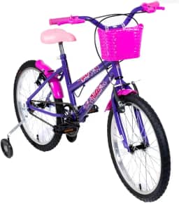 Bicicleta Aro 20 Infantil MTB Girl Com Roda Lateral Tridal Bike