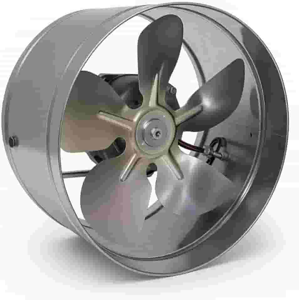 Exaustor Ventilador Industrial, 20cm, Alta Vazão para Churrasqueira e Coifa, Alumínio, 127v/220v