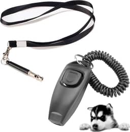 Kit Adestramento Pet Apito Ultrassônico E Clicker 2 Em 1 Cão
