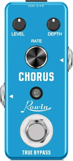 Rowin Pedal de coro analógico para guitarra elétrica True Bypass LE-304