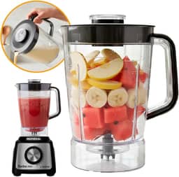 Copo Liquidificador Mondial Premium Turbo Inox L1000/l1100/l1200w Preto Acrílico Cristal 1,5 L Com Tampa Peça de Reposição