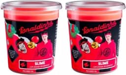 Kit de Slime Lojas Q2 Enaldinho Youtuber com Bolinha Surpresa - Vermelho, Não Obtido - 2 Potes de Slime com Bolinha Surpresa - Infantil Unissex