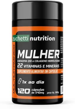 Multivitaminico Mulher 120 cápsulas polivitaminico Zuchetti nutrition vitamina az mulher