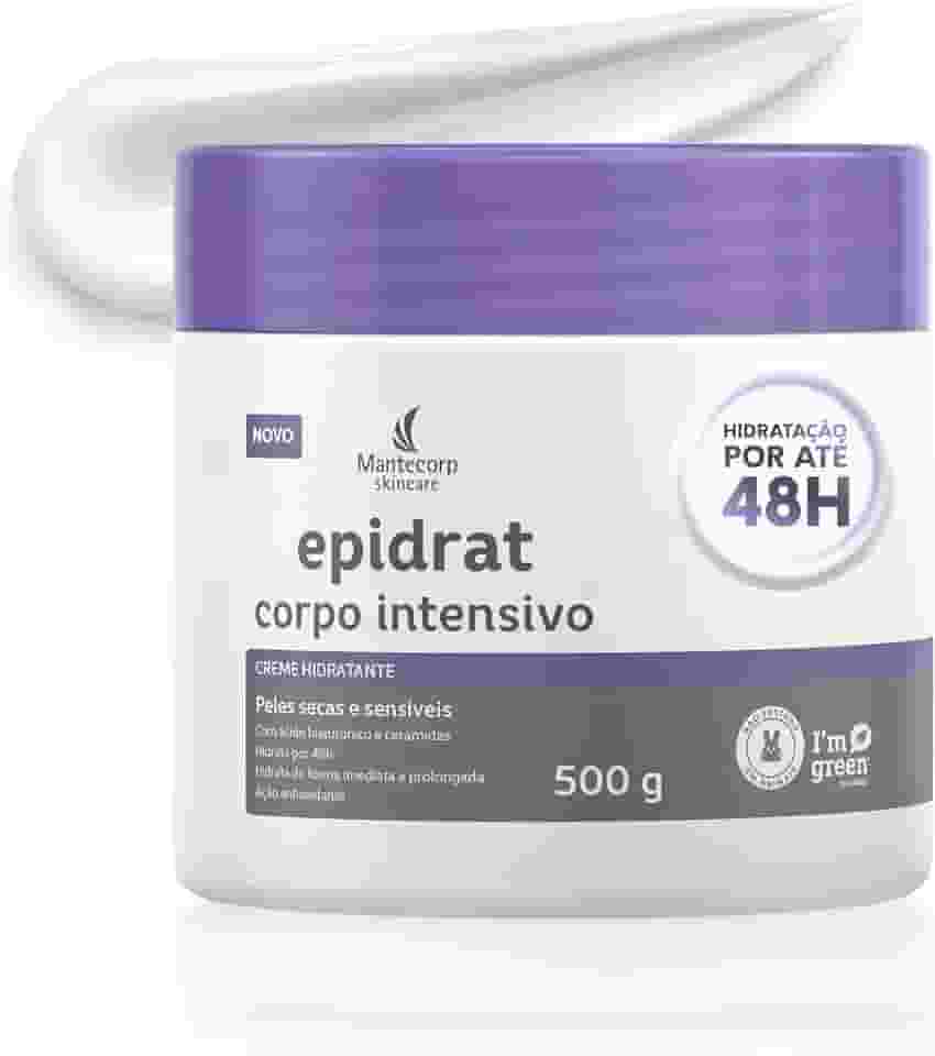 Creme Hidratante Epidrat Corporal Intensivo - 500g - Hidratação e Nutrição - Para Peles Secas - Fórmula de Longa Duração e Rápida Absorção - Mantecorp