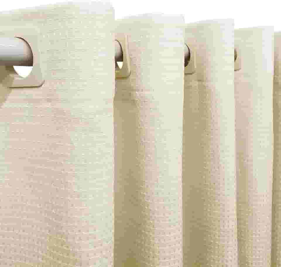 Cortina Tecido Piquet Palha 2,40x1,50 Sala Quarto Cozinha