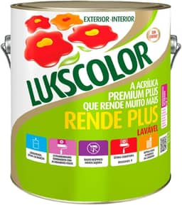 Tinta Acrílica Premium Lavável Rende Plus Lukscolor 3,6l (Oceano)