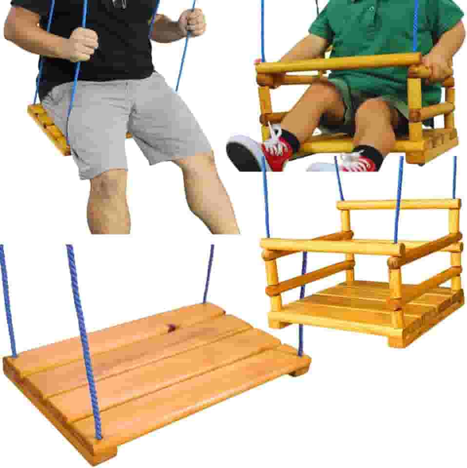 Kit Balanço Legal Para Crianças E Adultos De Qualquer Idade - Arte Link Utilidades - Madeira Tratada Com Polisten - Balanço