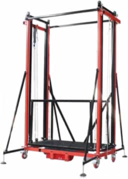 Andaimes Elétricos Máquina de andaime elétrico multifuncional, elevador de carga, plataforma de trabalho de escalada, com controle remoto e rodas, para construção interna e externa de armazém de ofici
