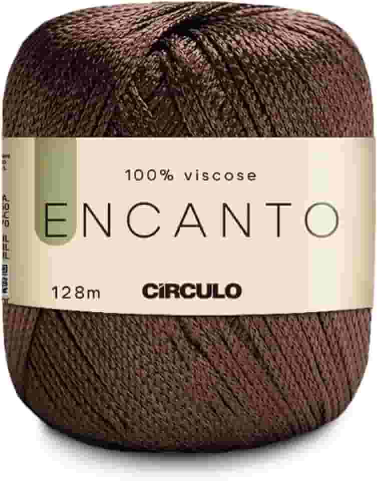 Linha Fio Encanto Chocolate Para Croche/Trico 128m Circulo 100% Viscose