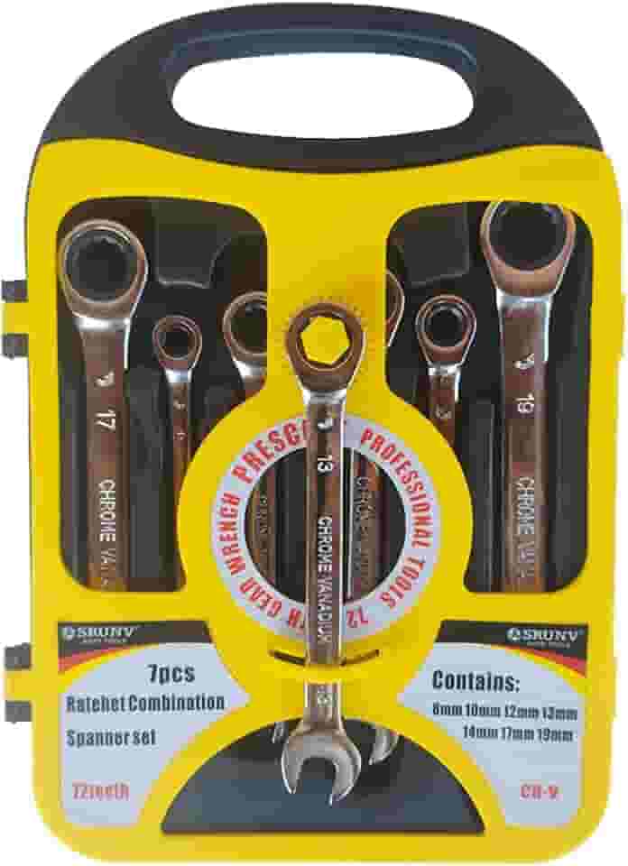 Jogo de Chaves Combinada Com Chave Catraca Com 7 Peças 08 A 19mm