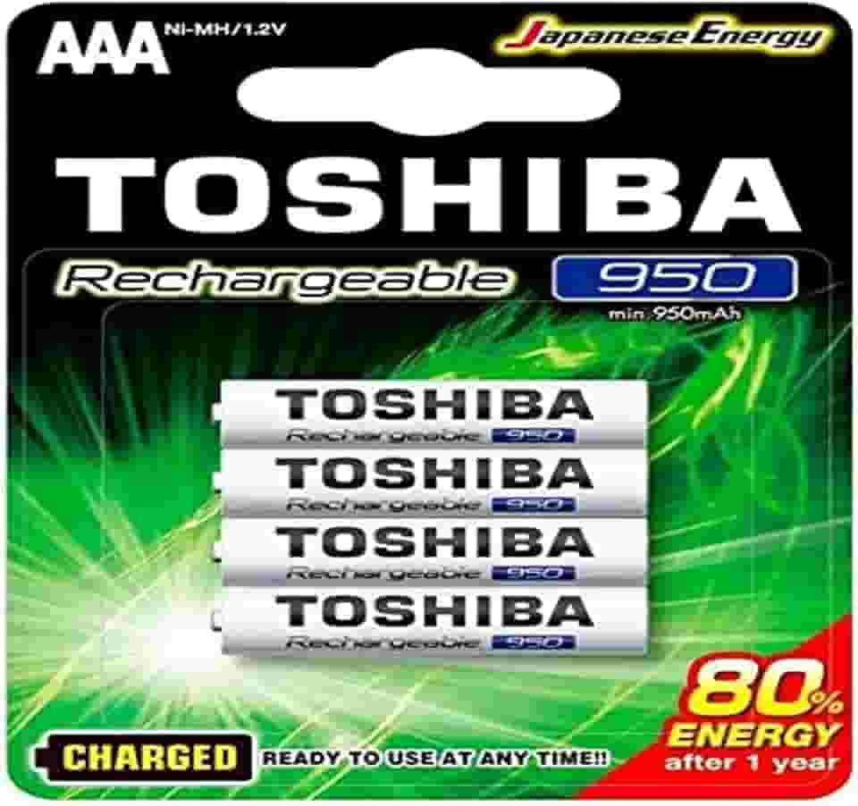 Pilha Recarregável AAA 1,2V 950mAh TNH3GAE TOSHIBA (Cartela com 4 unid.)