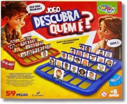 Jogo de Perguntas e Respostas 'Descubra o Personagem' Jogo Interativo, Desenvolve Raciocínio Lógico, 59 Peças, Ideal para Crianças a Partir de 5 Anos