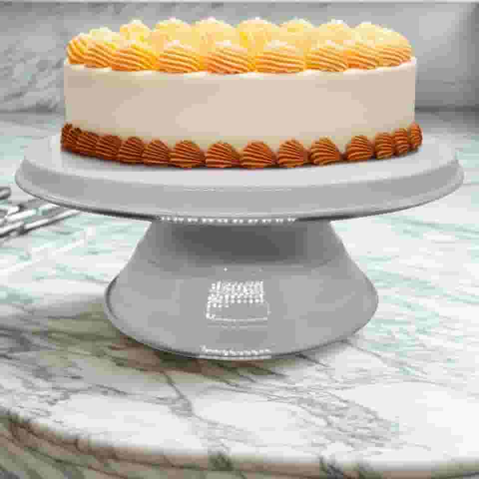 Suporte Bailarina para Bolo Nº 30 Branco – Base Giratória Profissional para Decoração de Bolos e Confeitaria
